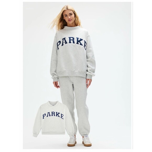 Parke Tops - NIB Parke Varsity Mockneck Classic Gray